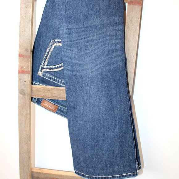 Shyanne Rhinestone Big Stitch Mid-Rise Bootcut Stretch Jean - Picture 14 of 16